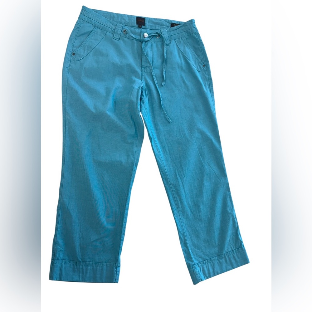 Jag Women’s Cropped Turquoise Classic Fit  Pants Size 4